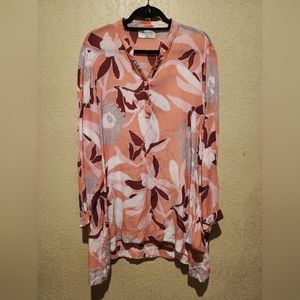 One Season Australia Tunic Top Flamingo XL w/pockets